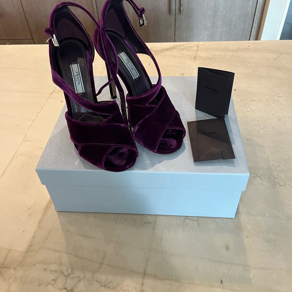 Prada velvet dress sandal